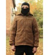 Флисовая кофта военная 340 г.м. с капюшоном coyote