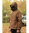 Флисовая кофта военная 340 г.м. с капюшоном coyote