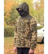 Флисовая кофта военная 340 г.м. с капюшоном пиксель ММ14