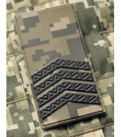 Погон ВСУ старший сержант ПВХ (PVC) пиксель