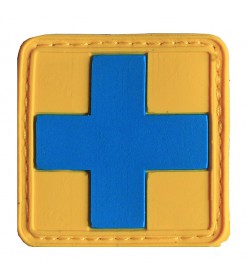 Нашивка ПВХ Идентификатор аптечки желто-синий