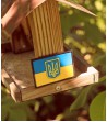 Шеврон ПВХ Флаг с Тризубом желто-синий