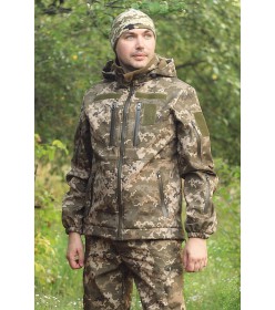 Куртка ветро-влагозащитная SoftShell пиксель